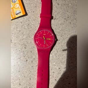 Swatch Bold Red Smartwatch PINK SWATCH WATCH SR1130sw